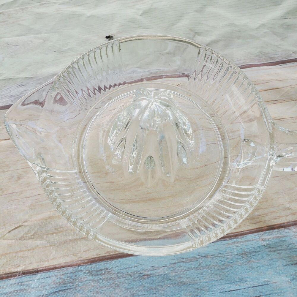 Vintage Clear Glass Hand Juicer With Handle